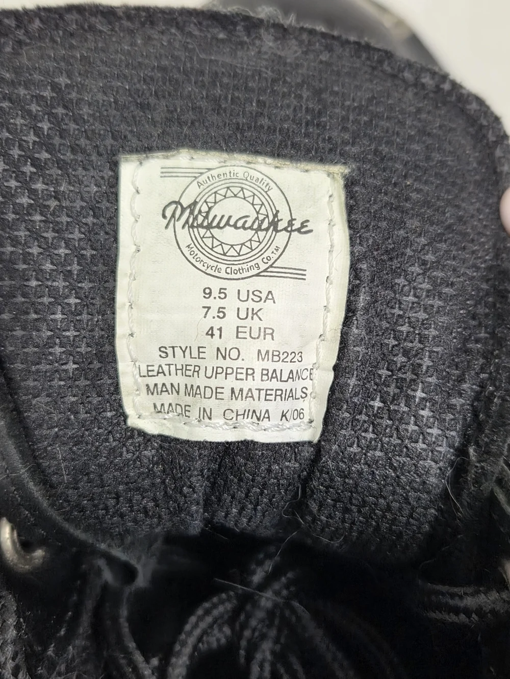 Milwaukee Feedom Flex Black Leather Motorcycle Boots Size 9.5 Style MB223
